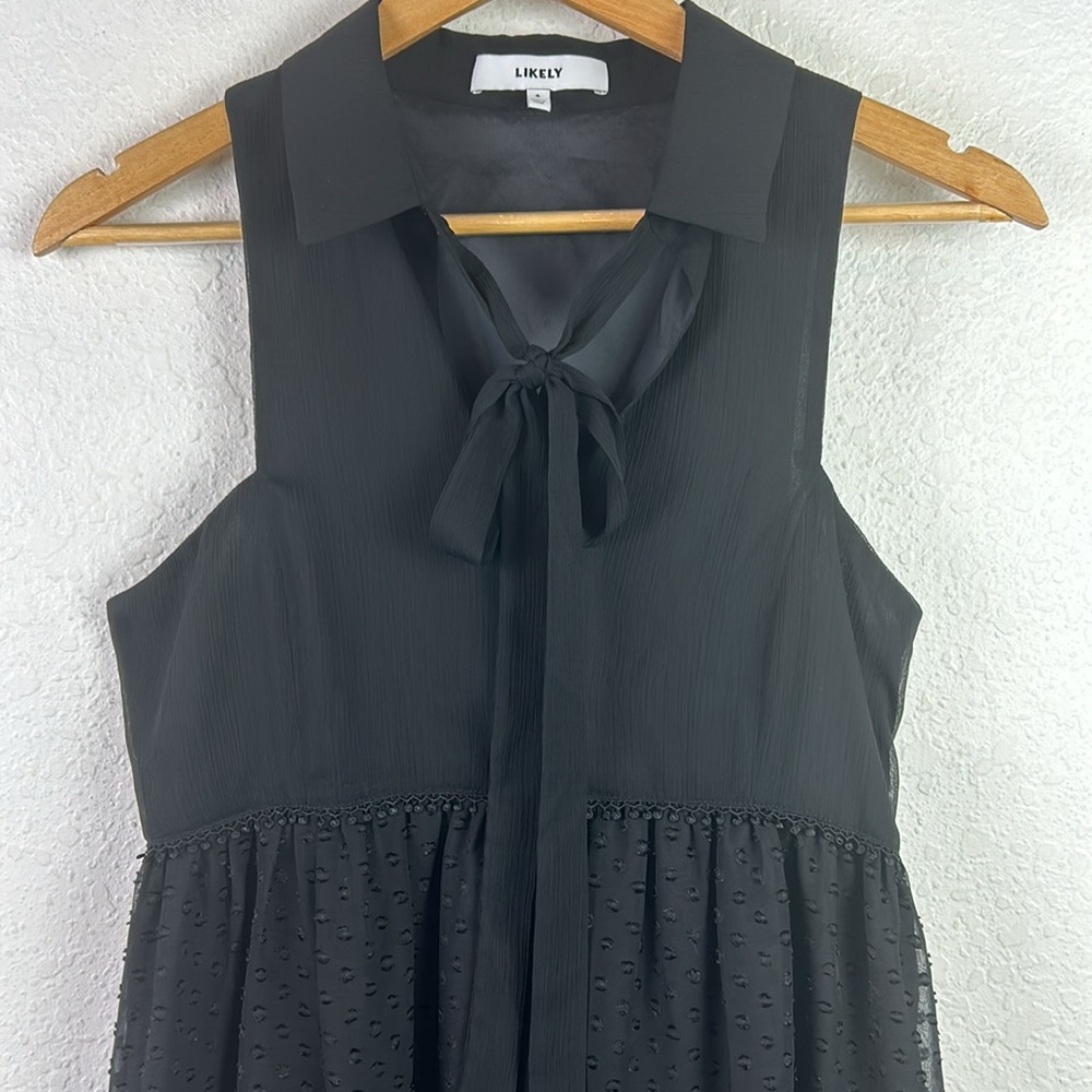 New NWOT LIKELY Sleeveless Chiffon Dress 4 - Picture 1 of 9